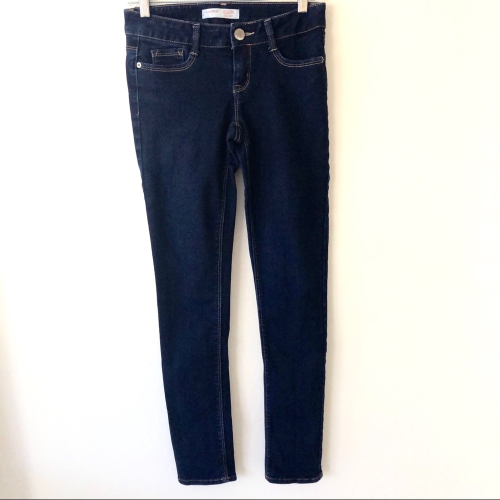 Dark wash skinny denim jeans